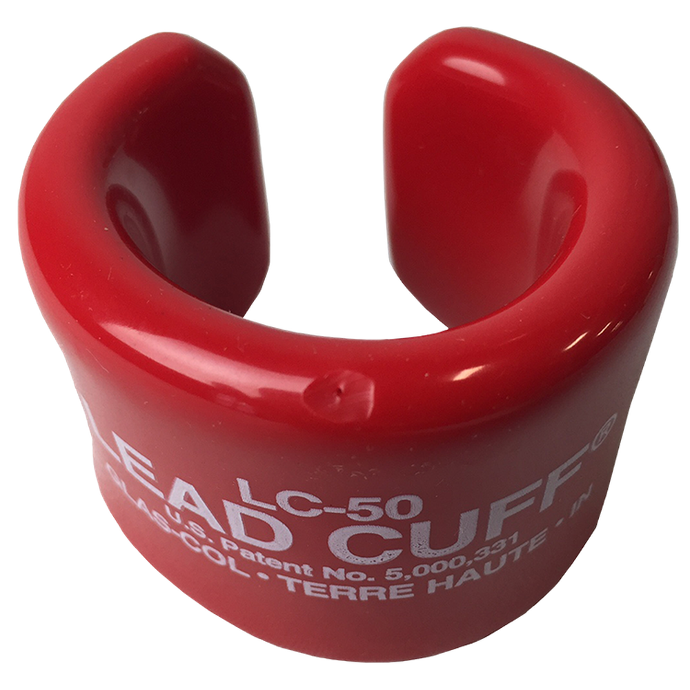 Lead Cuff Stabilizer. Pliable PVC coated lead strip. 45mm to 65mm diameter